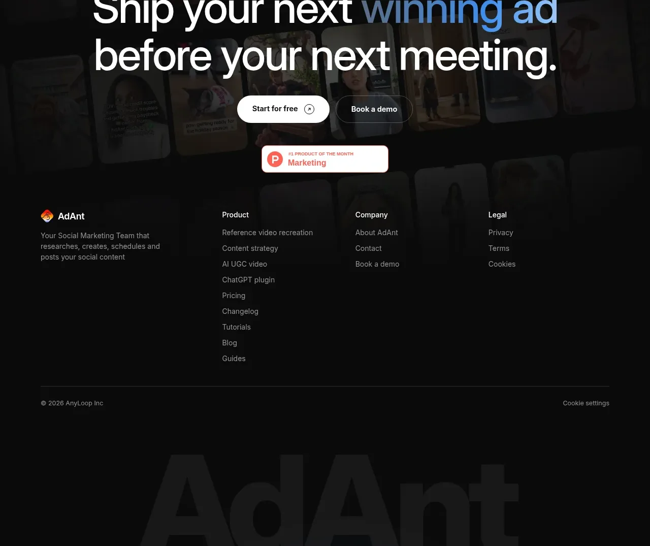 AdAnt 2.0 faq component