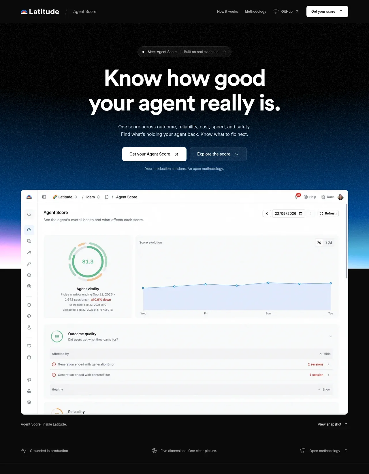 AgentScore hero component