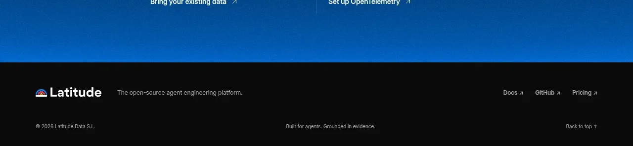 AgentScore footer component