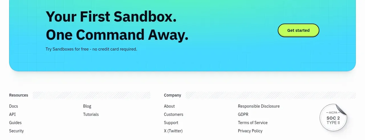 AI Sandboxes by Buddy call to action component