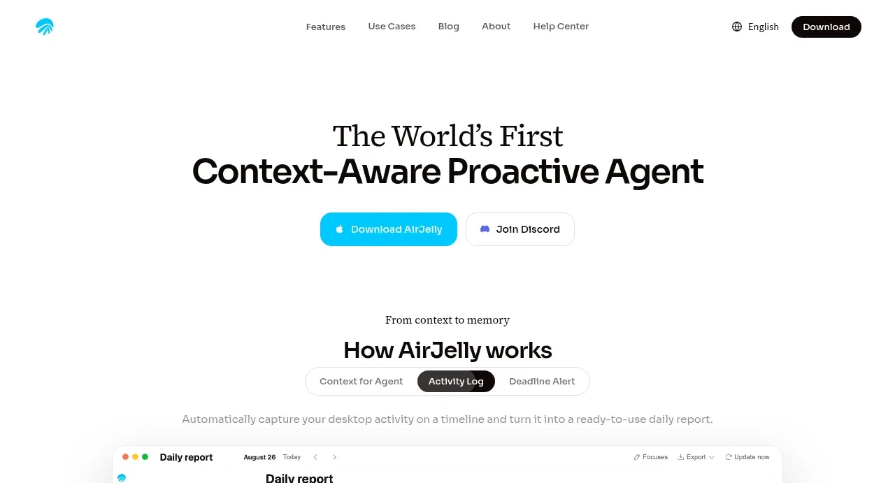 AirJelly hero component