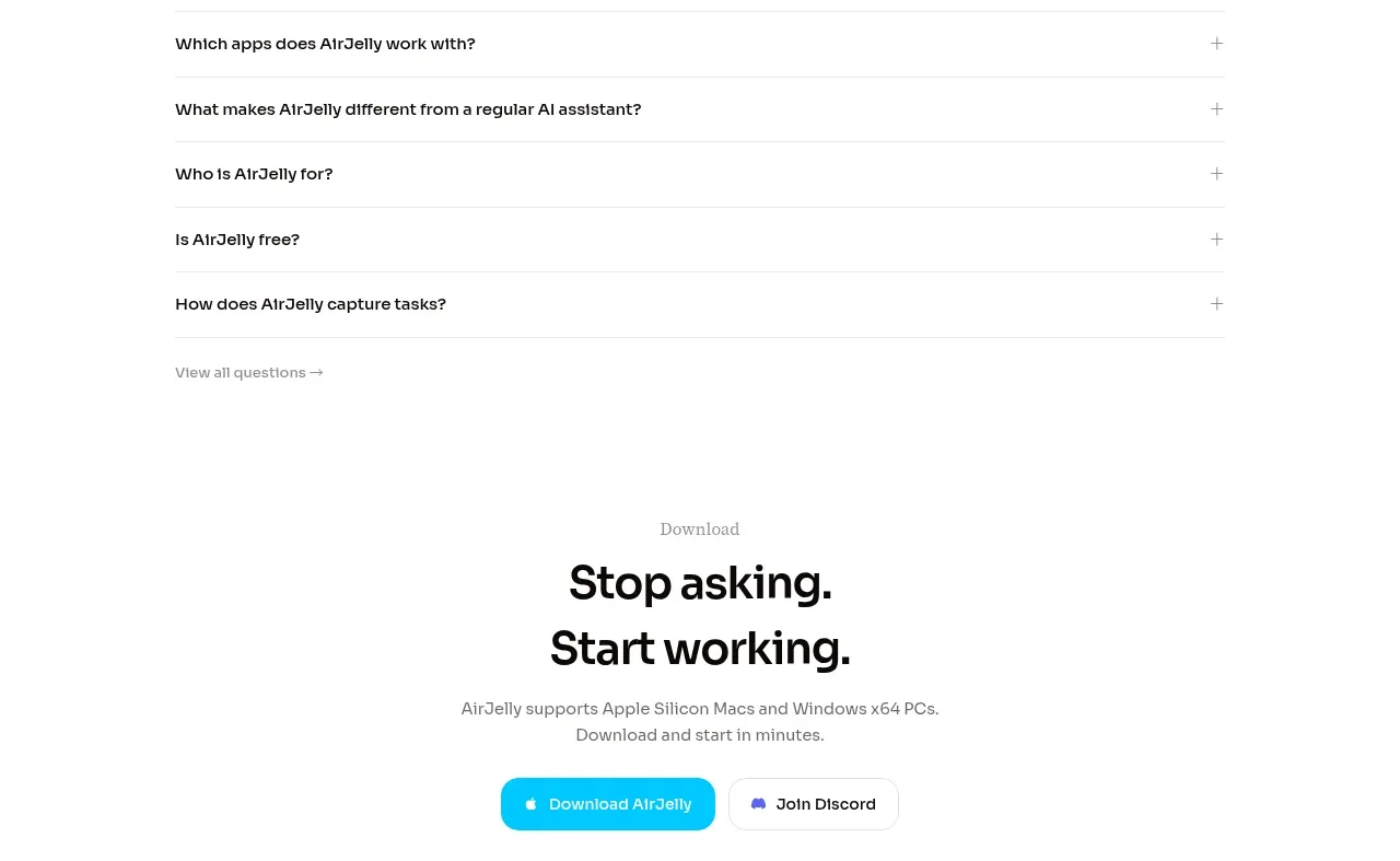 AirJelly faq component