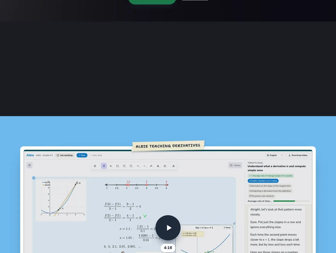 Albie call to action component