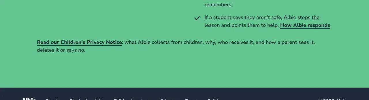Albie feature grid component