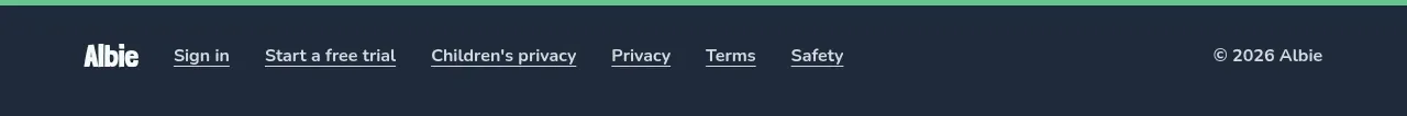 Albie footer component