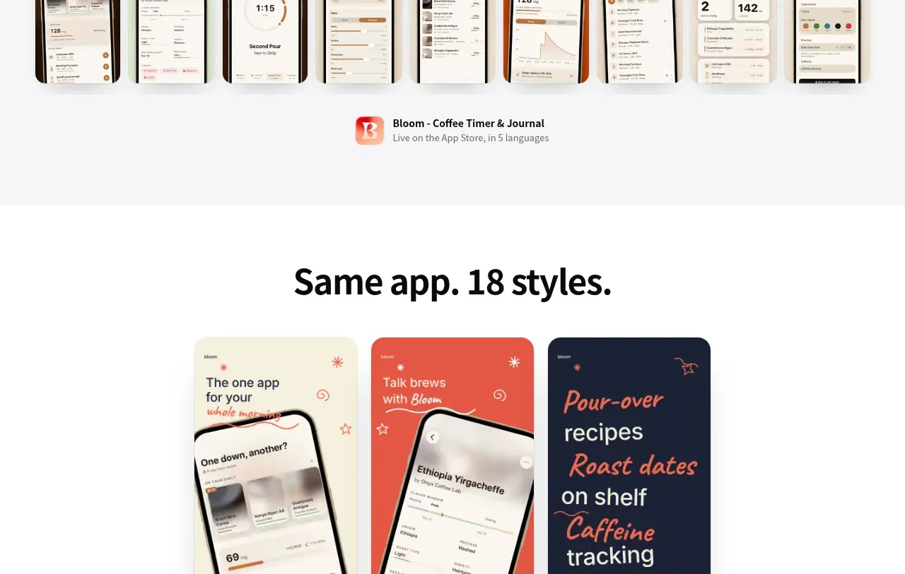 App Store Screenshots gallery component