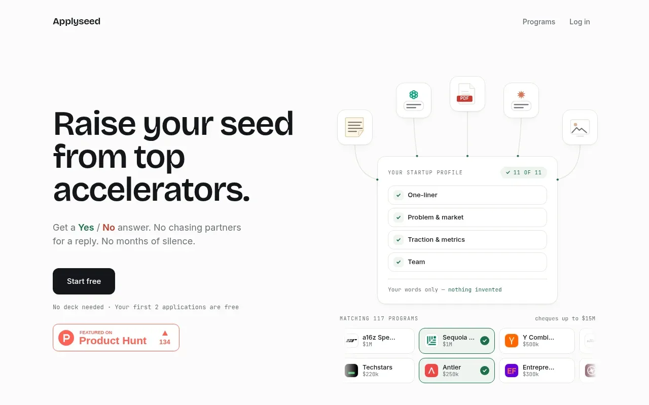 ApplySeed hero component