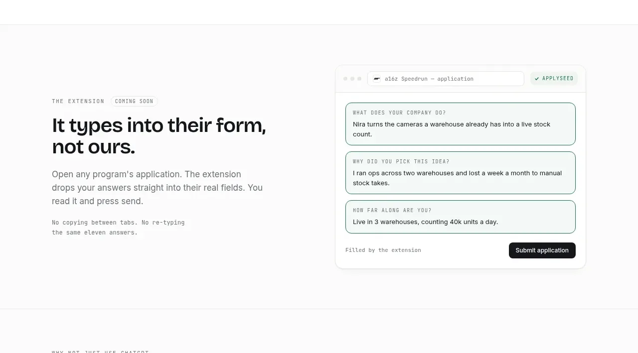 ApplySeed feature grid component