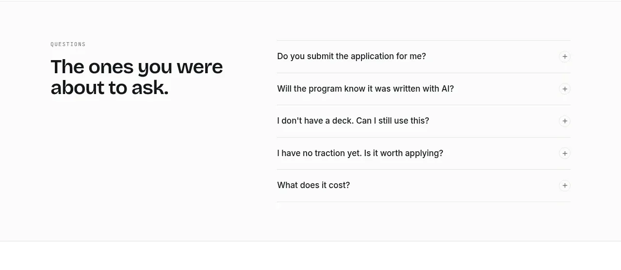 ApplySeed faq component