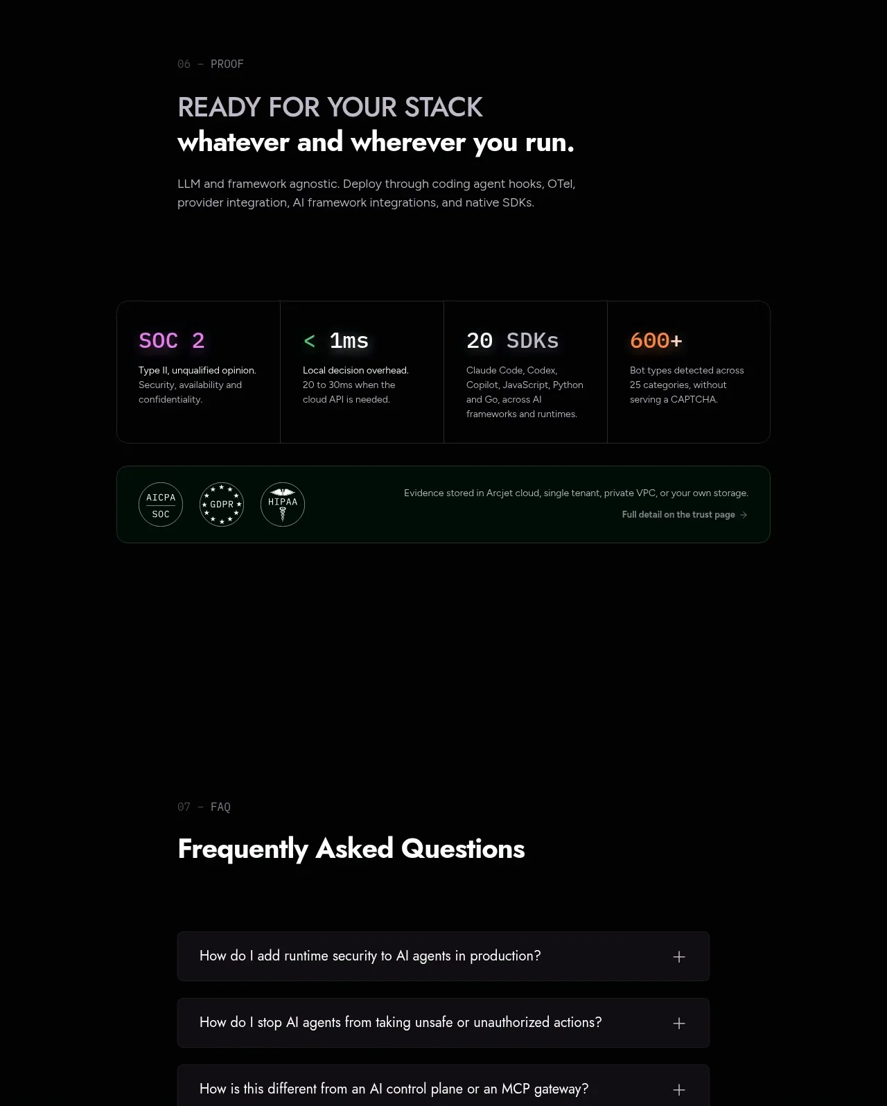 Arcjet stats component