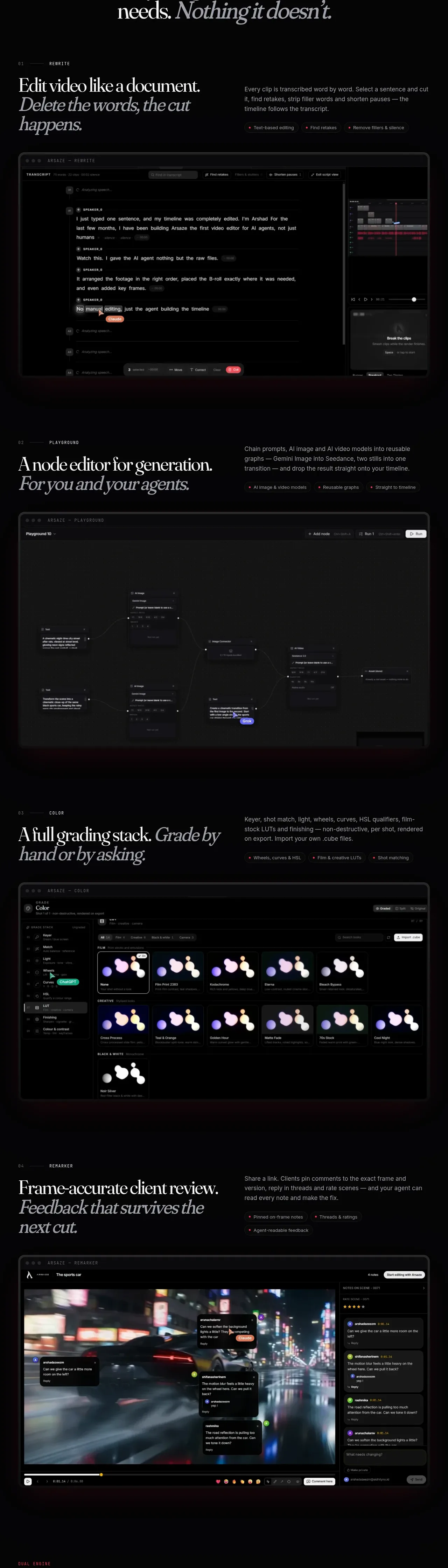 Arsaze feature grid component