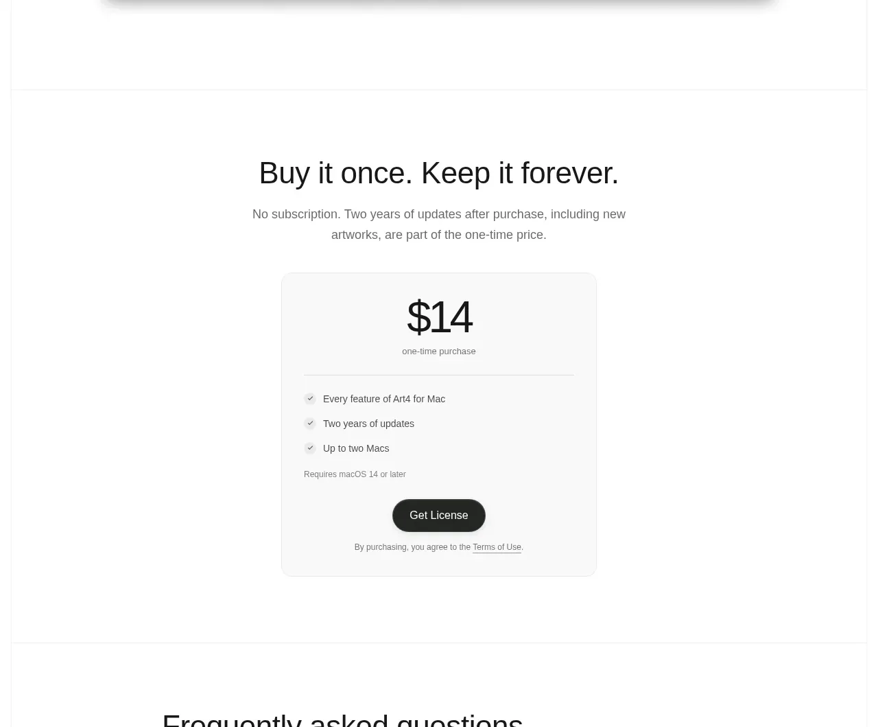 Art4 pricing table component