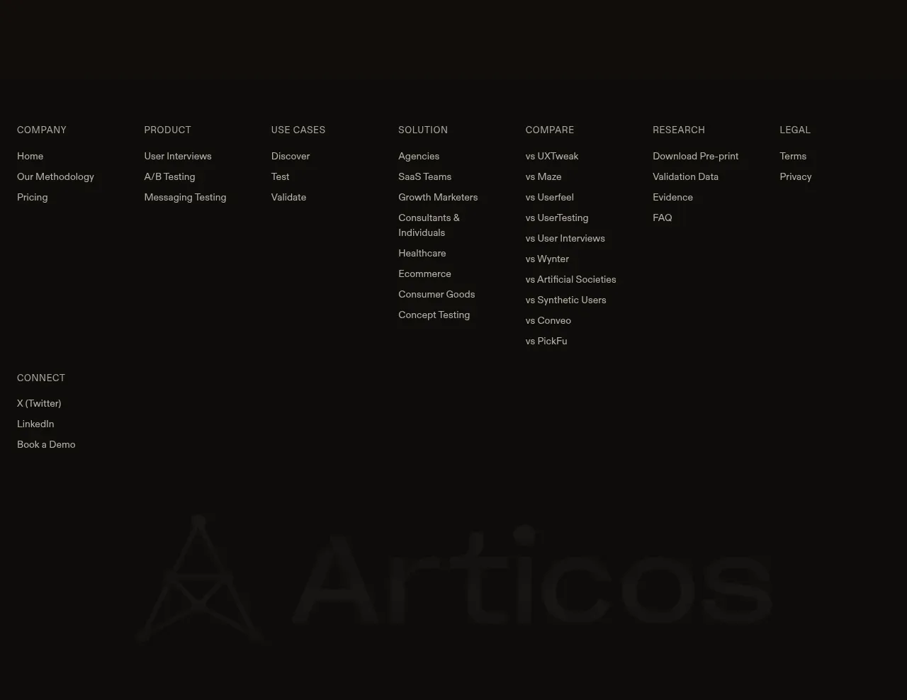 Articos MCP footer component