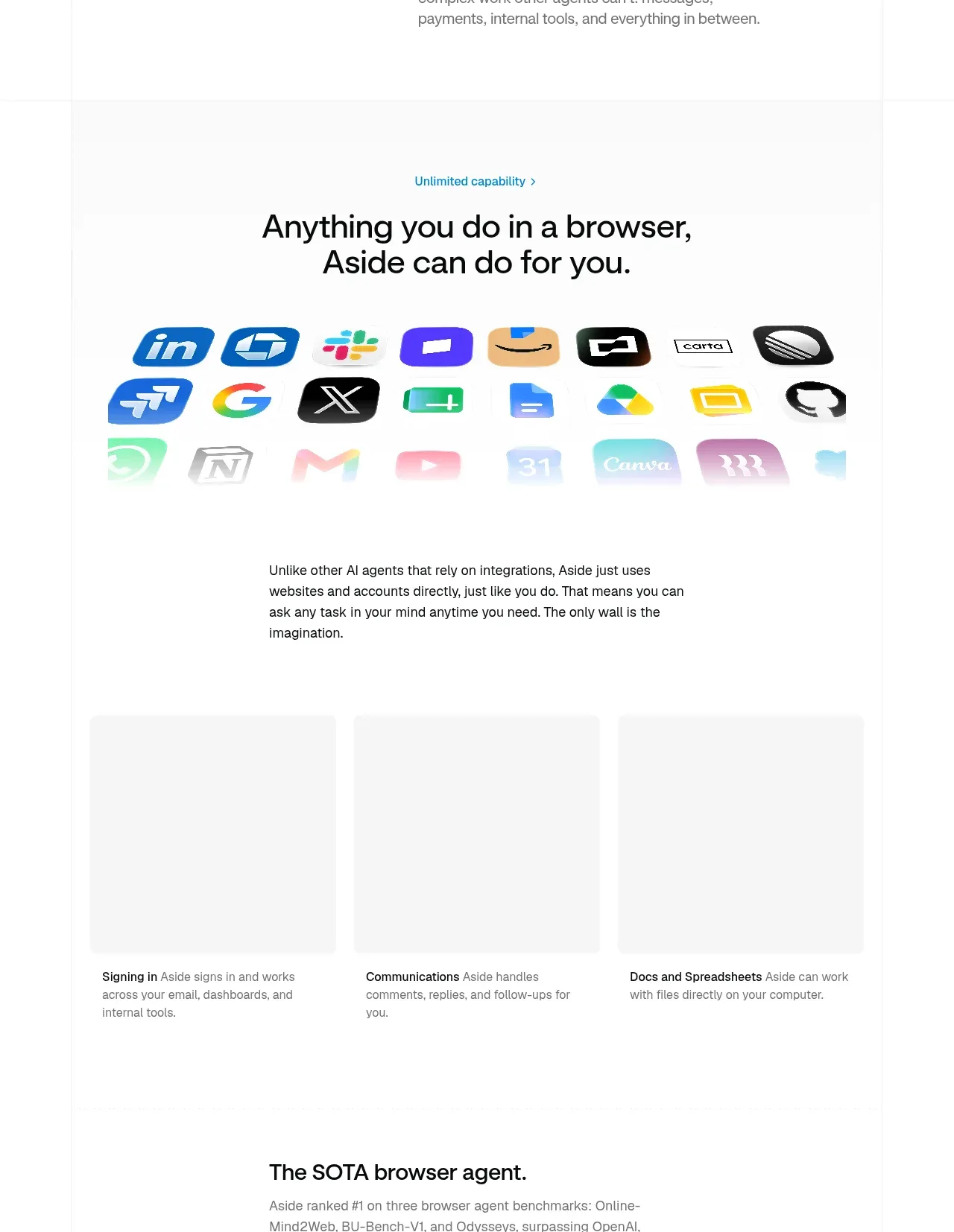 Aside feature grid component