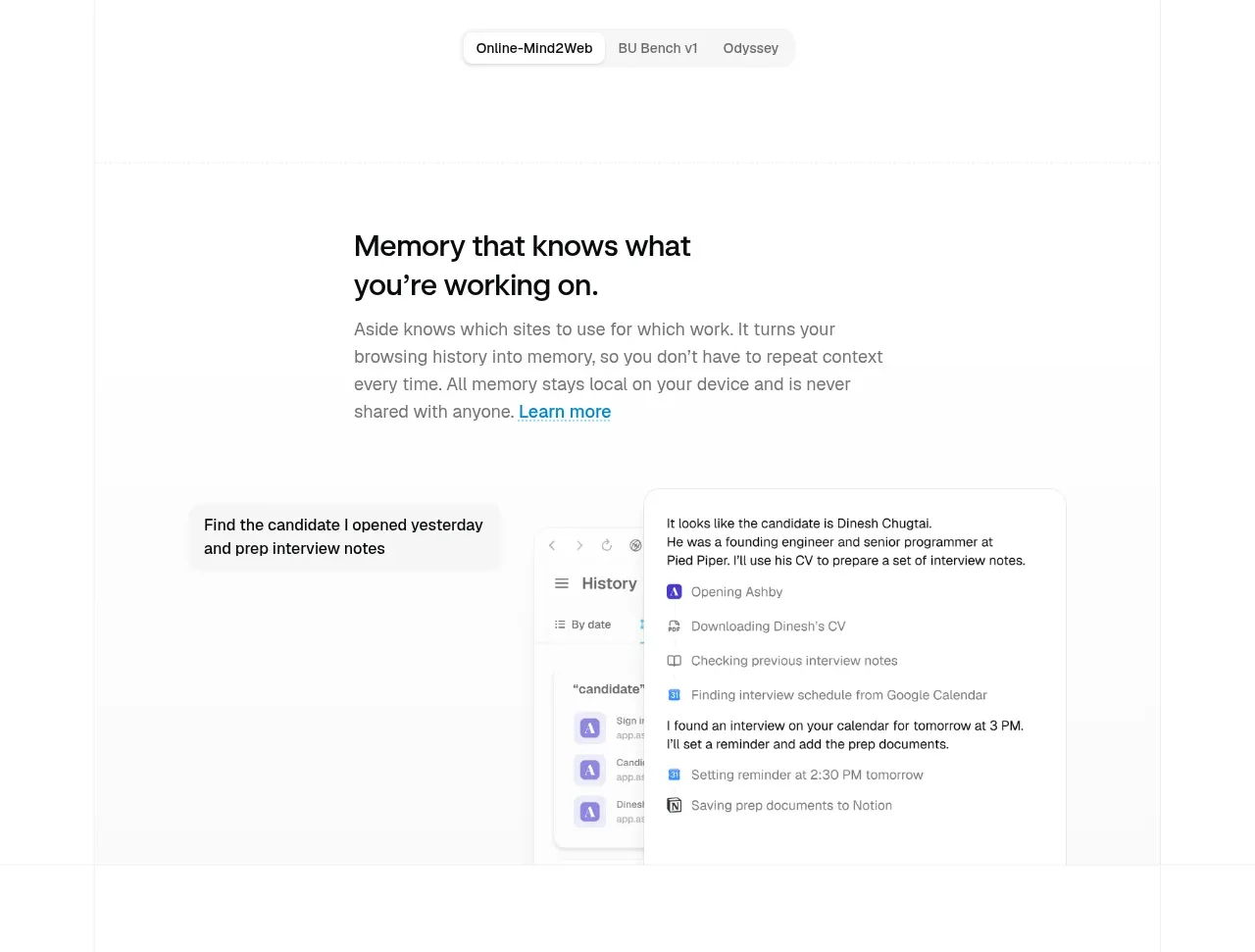 Aside feature grid component