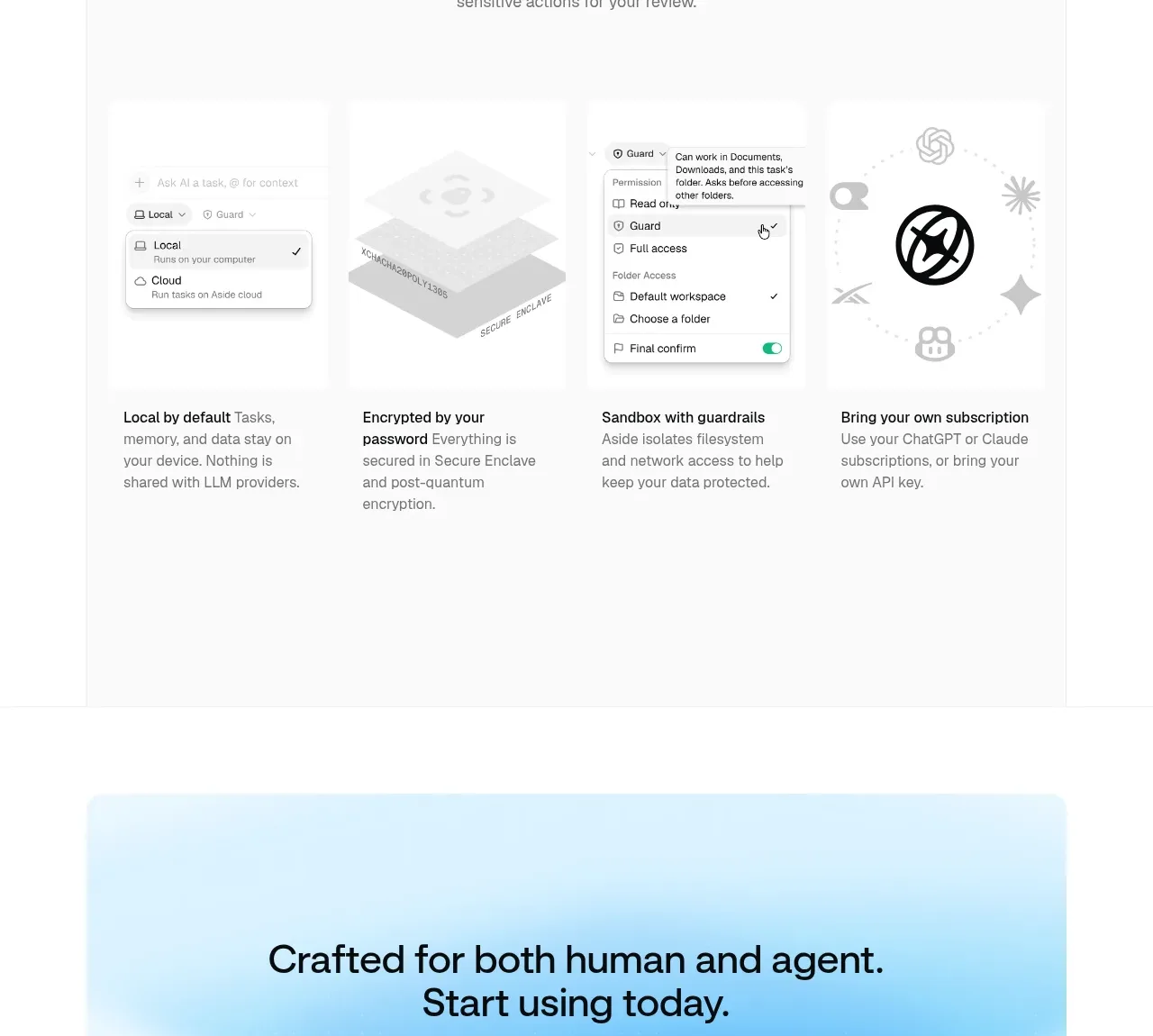 Aside feature grid component