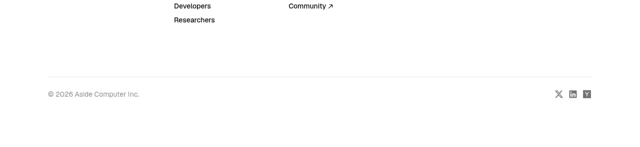 Aside footer component