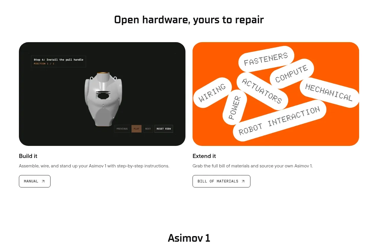 Asimov 1 feature grid component