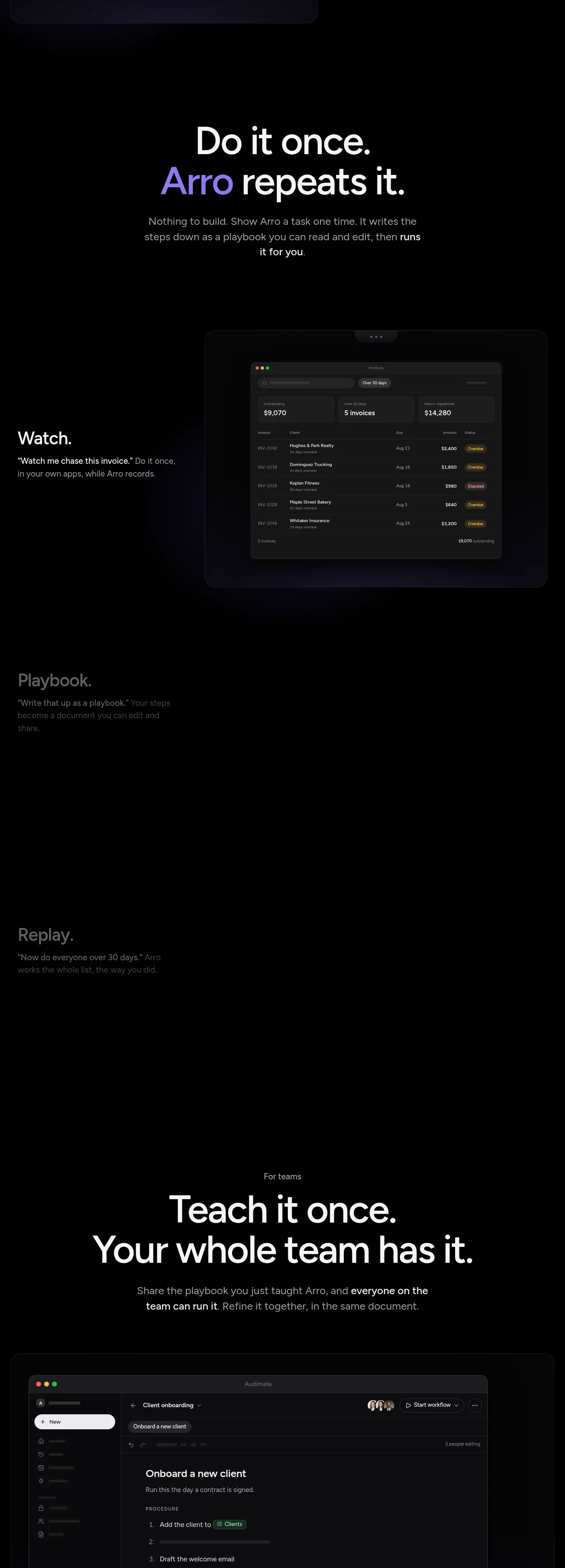 Audimate feature grid component