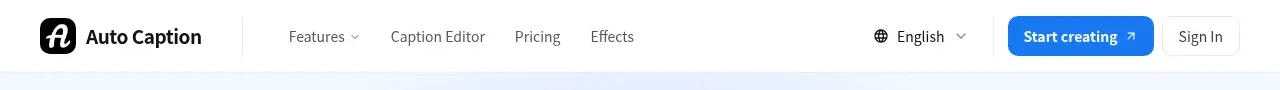 autocaptioner.com navigation component