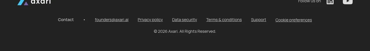 Axari footer component