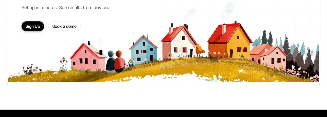 Backdrop call to action component