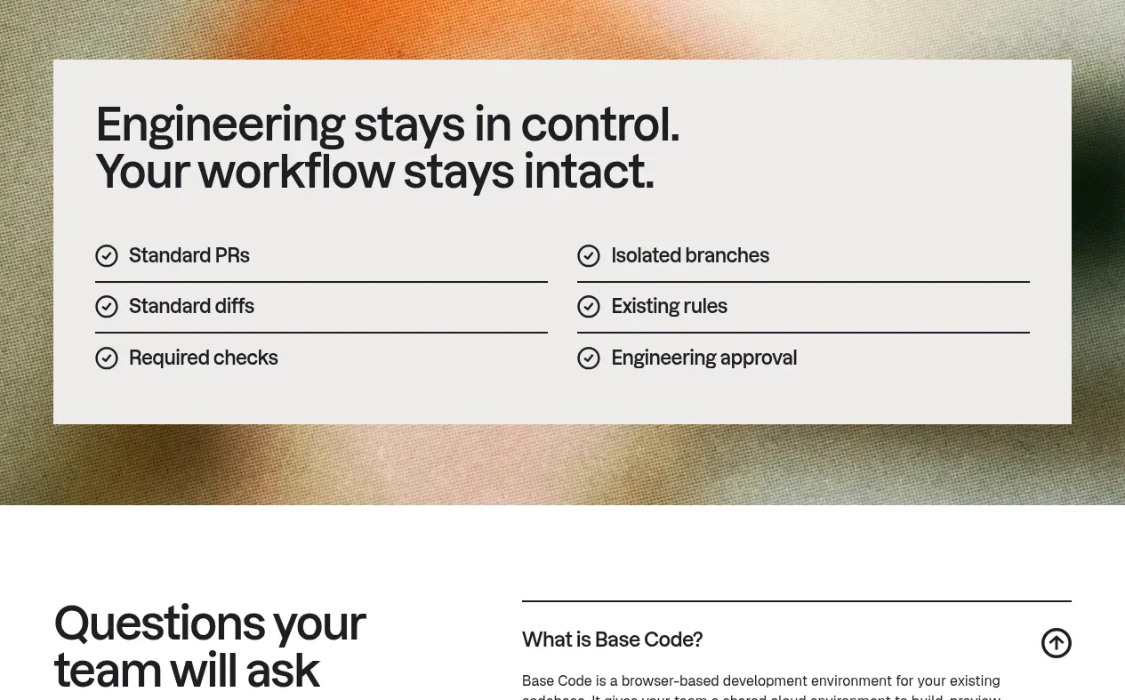 Base Code card component