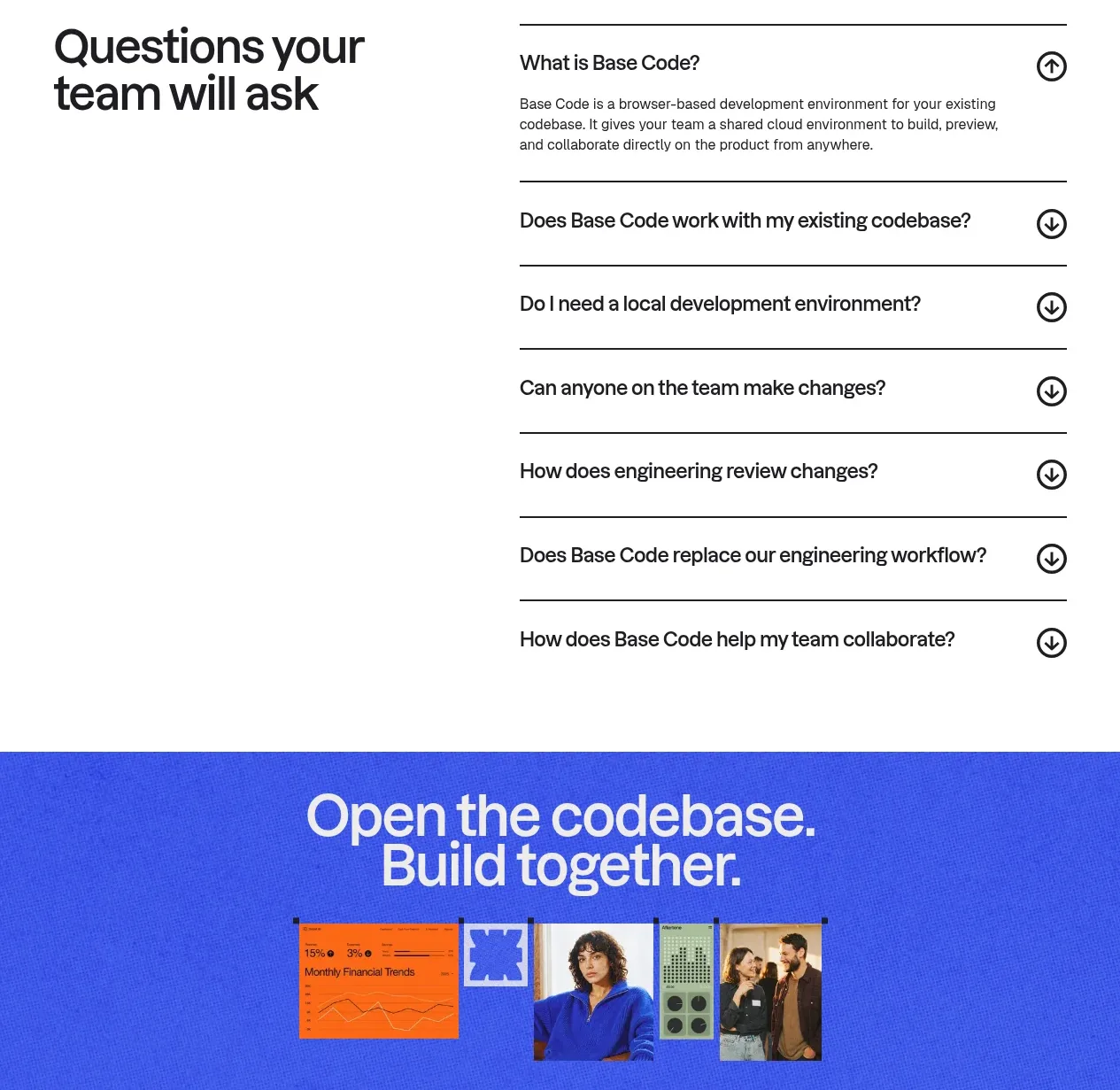Base Code faq component