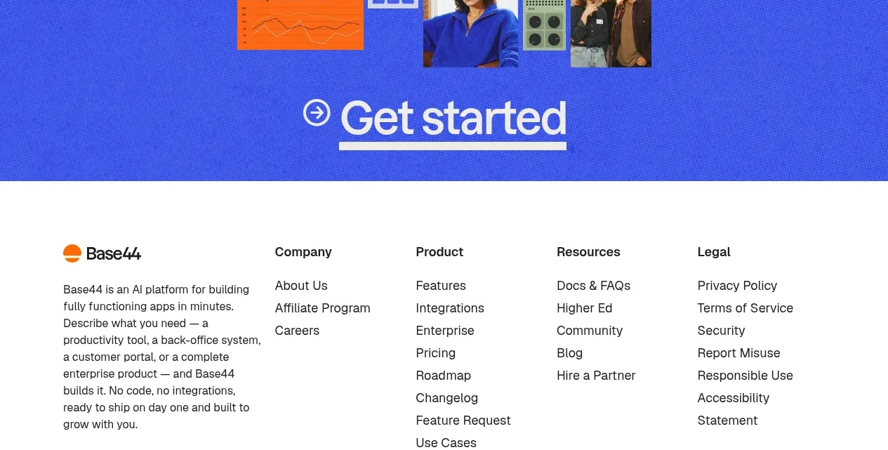 Base Code call to action component