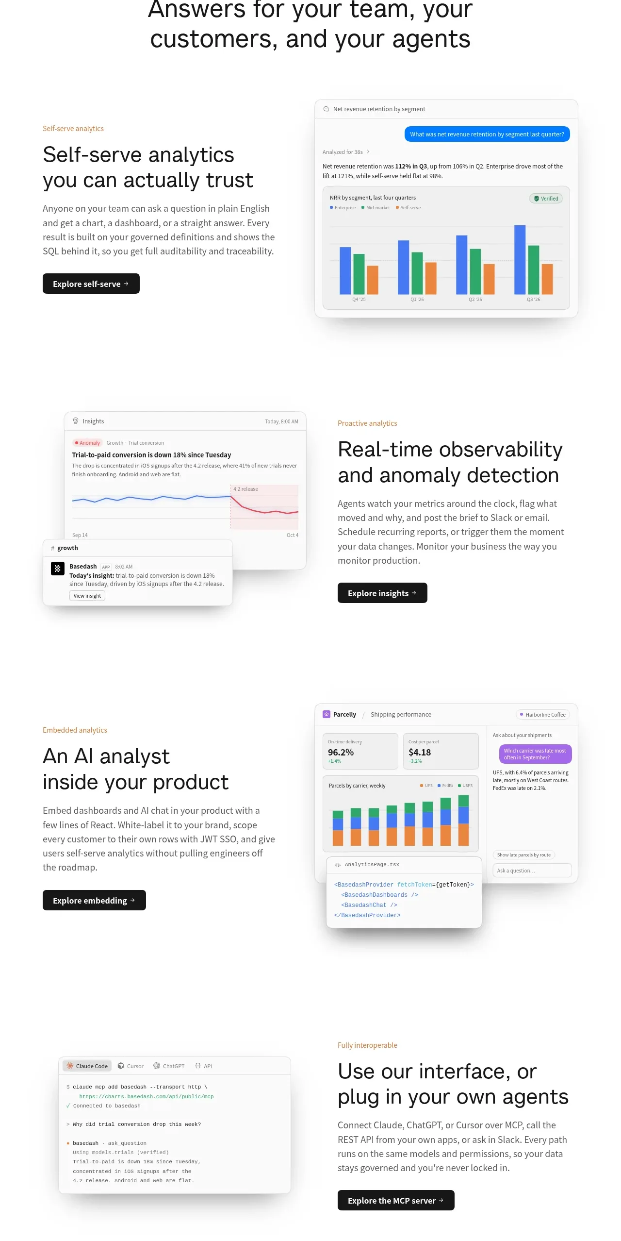 Basedash View-only members feature grid component