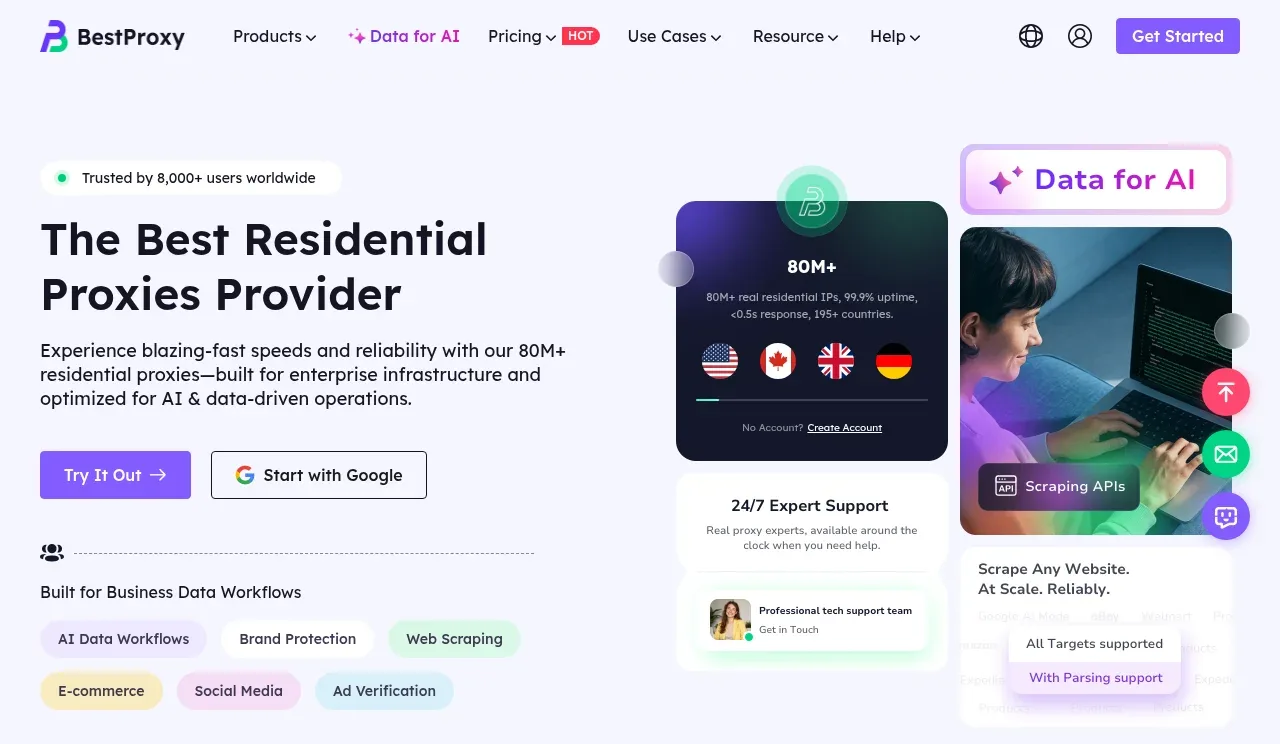 bestproxy.com hero component