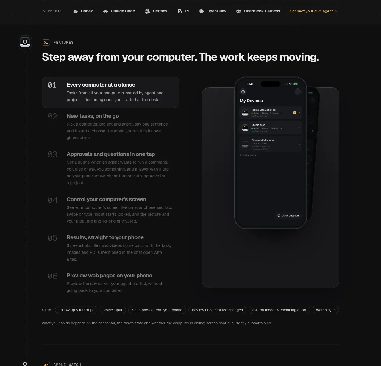 BotBus feature grid component
