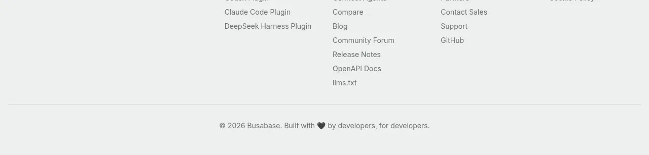 Busabase footer component