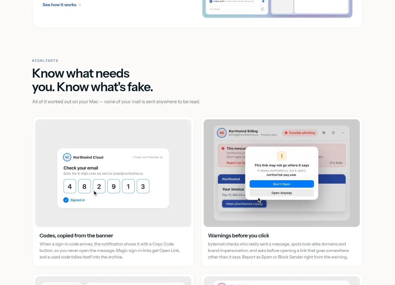 bytemail card component