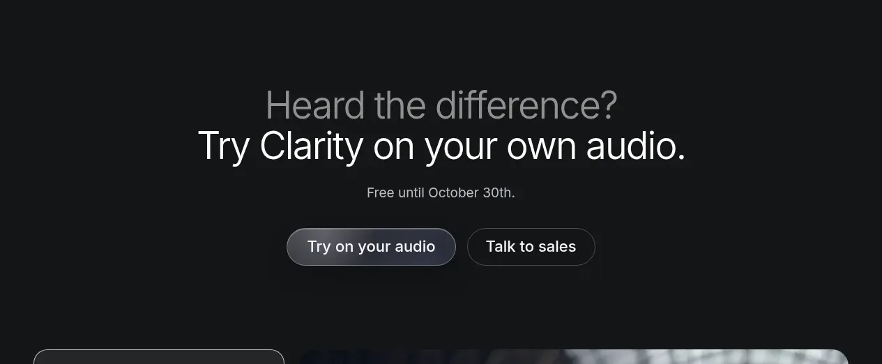 Clarity call to action component
