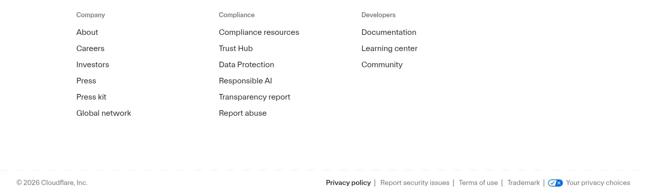 cloudflare.com footer component