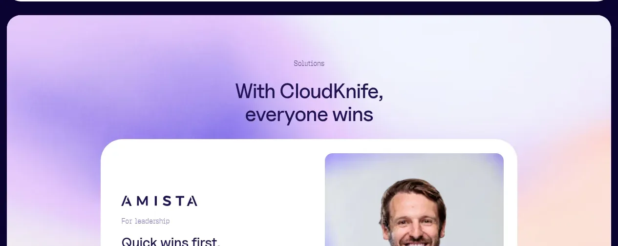 CloudKnife call to action component