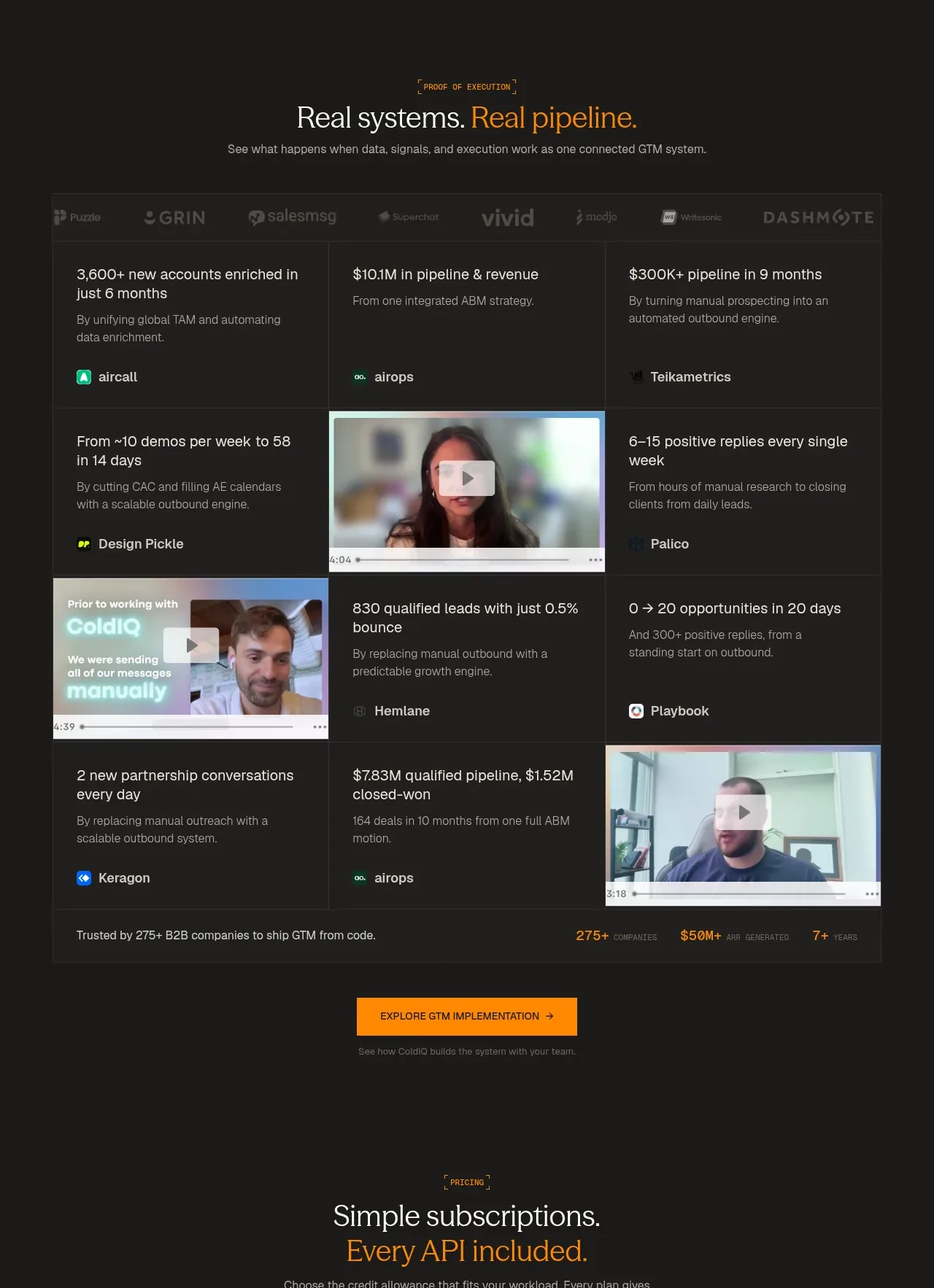 ColdIQ x Slack stats component