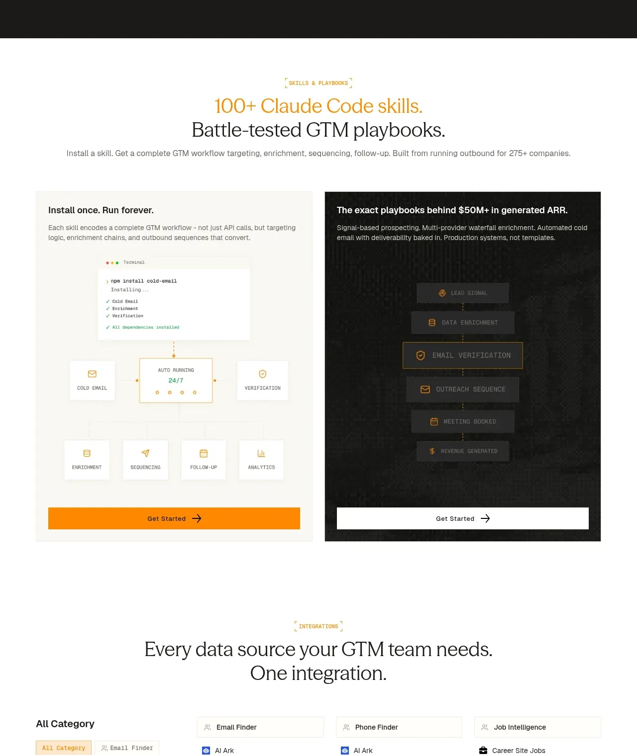 ColdIQ x Slack feature grid component