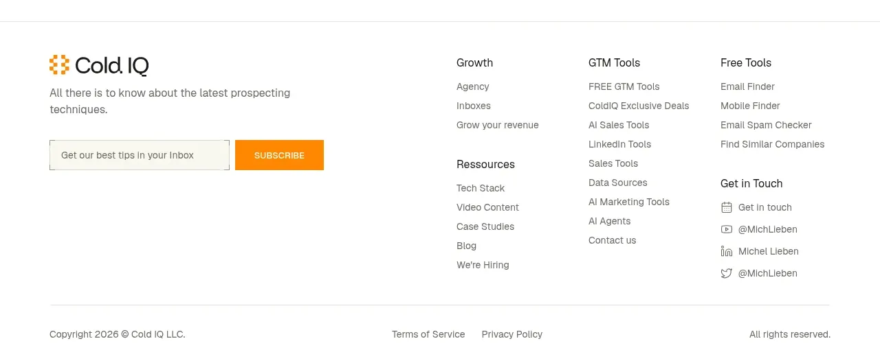 ColdIQ x Slack footer component
