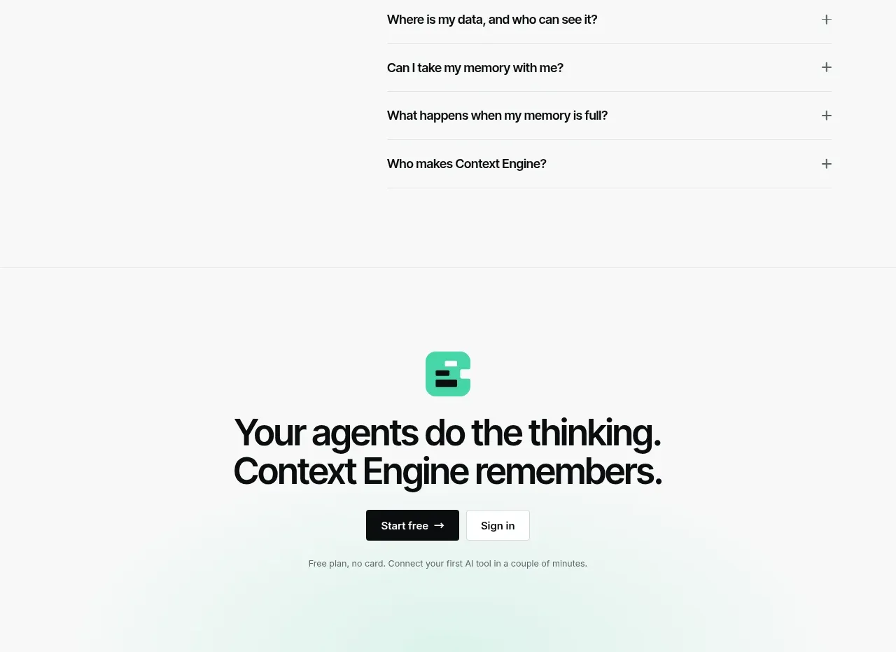 Context Engine faq component
