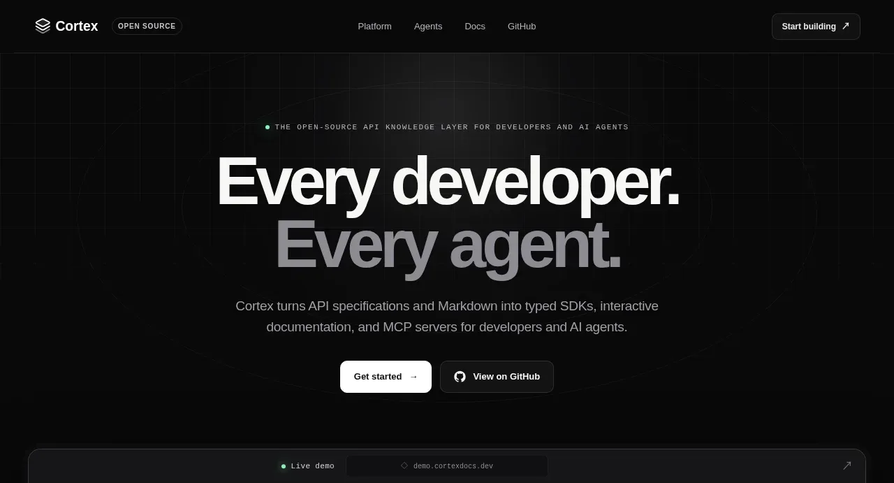 Cortex hero component