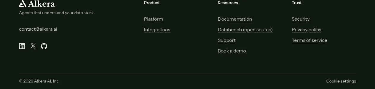 Databench by Alkera footer component