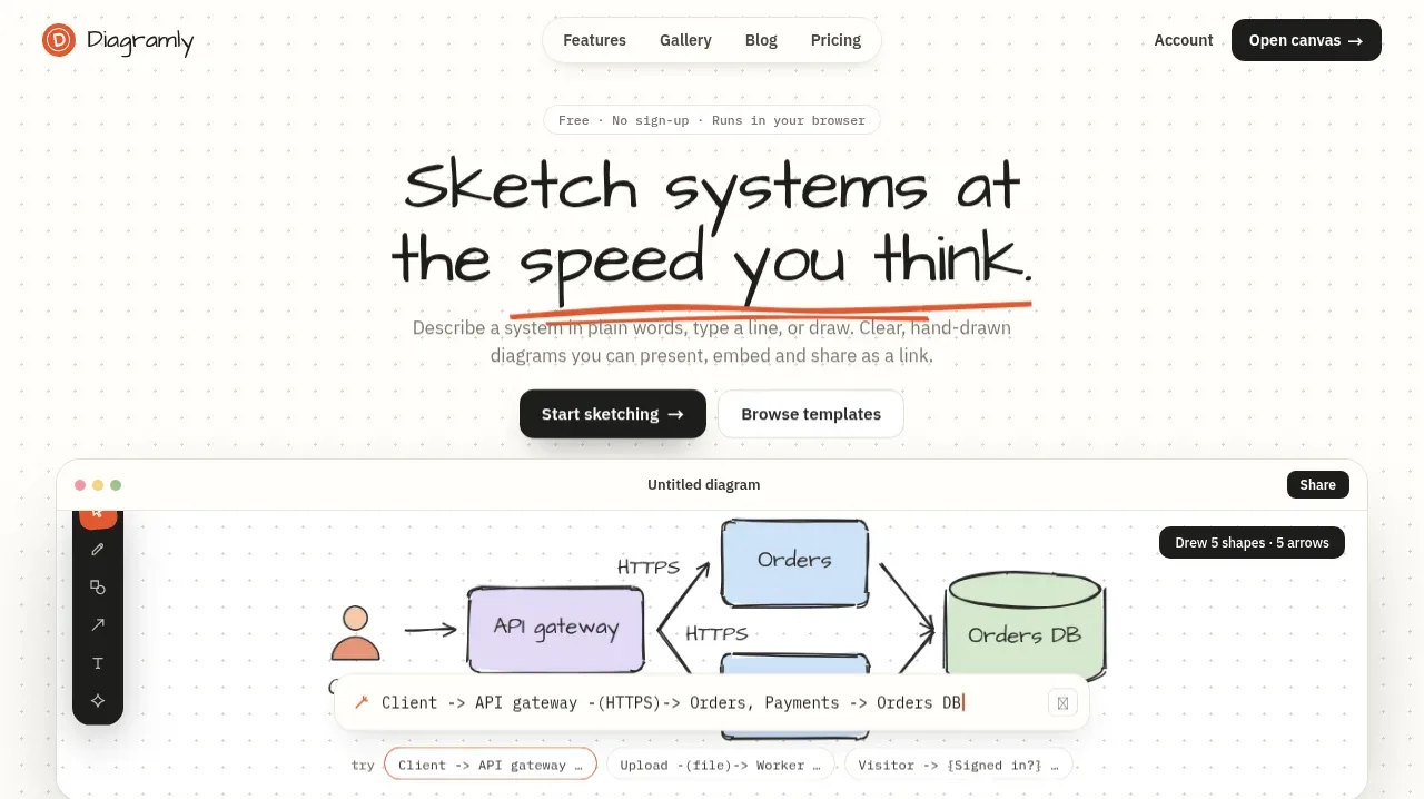 Diagramly hero component