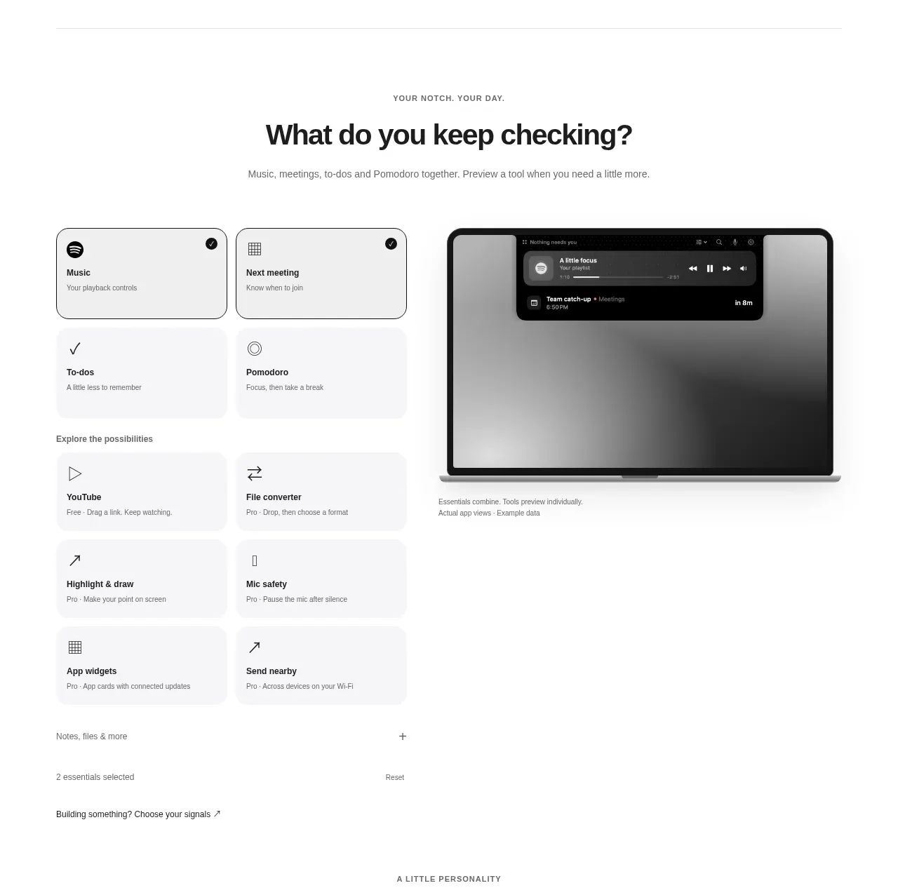 Dots feature grid component
