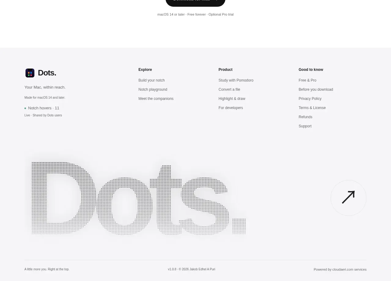 Dots footer component