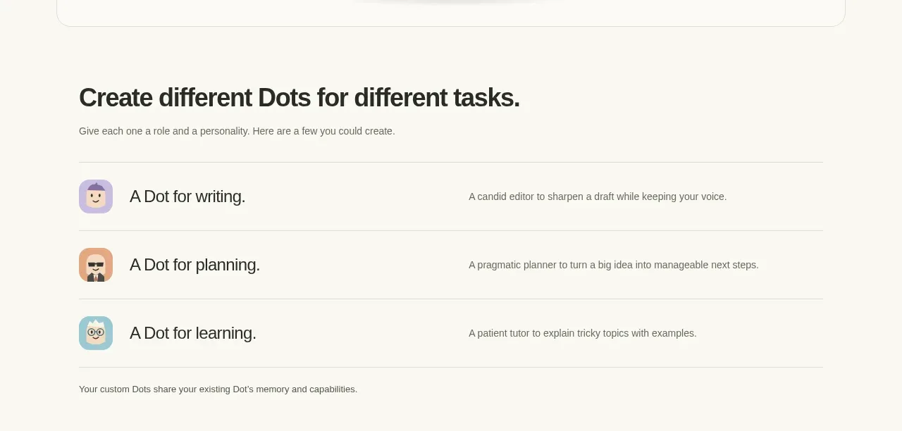Dotverse feature grid component