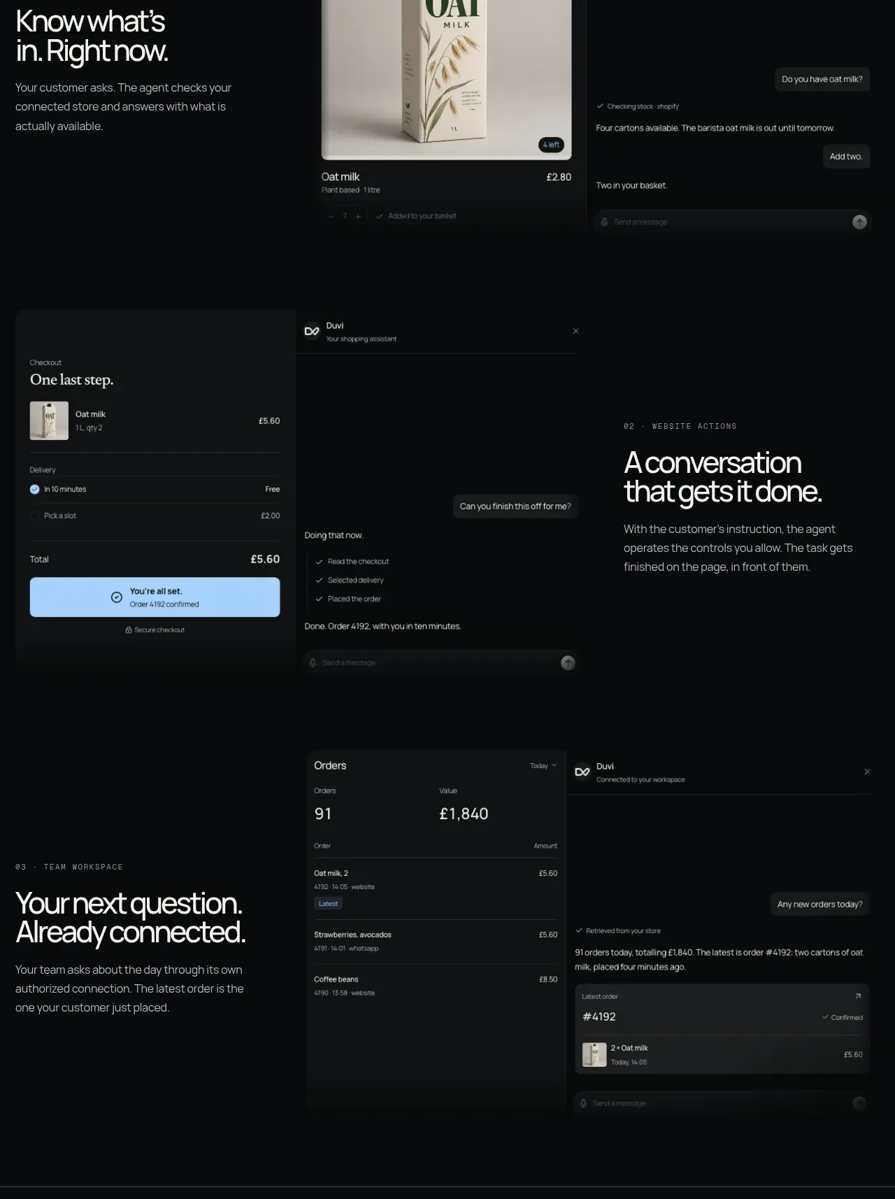 Duvi feature grid component