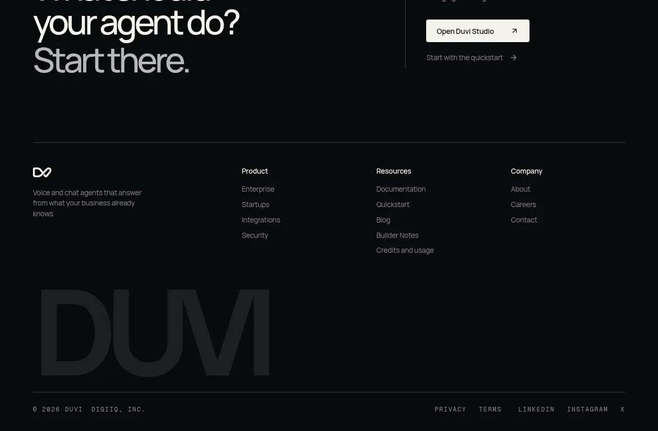 Duvi footer component