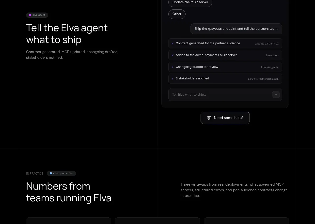 Elva hero component
